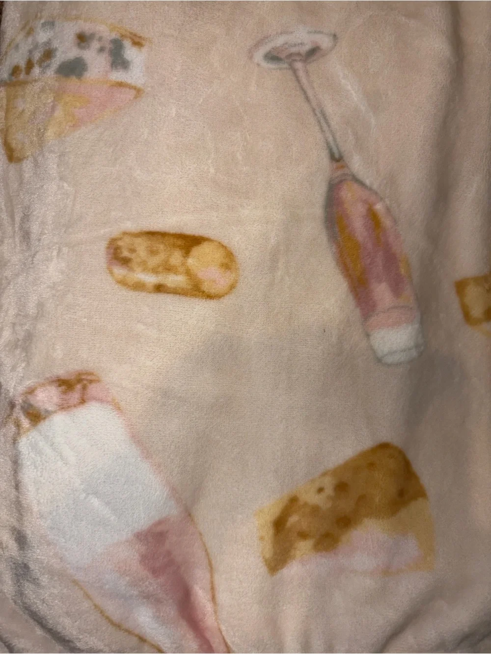 Rachel Roy Champagne Plush Throw - Cream & Blush 60” x 70” NWT